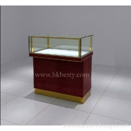 Classical jewelry display counter and showcase with LED lights